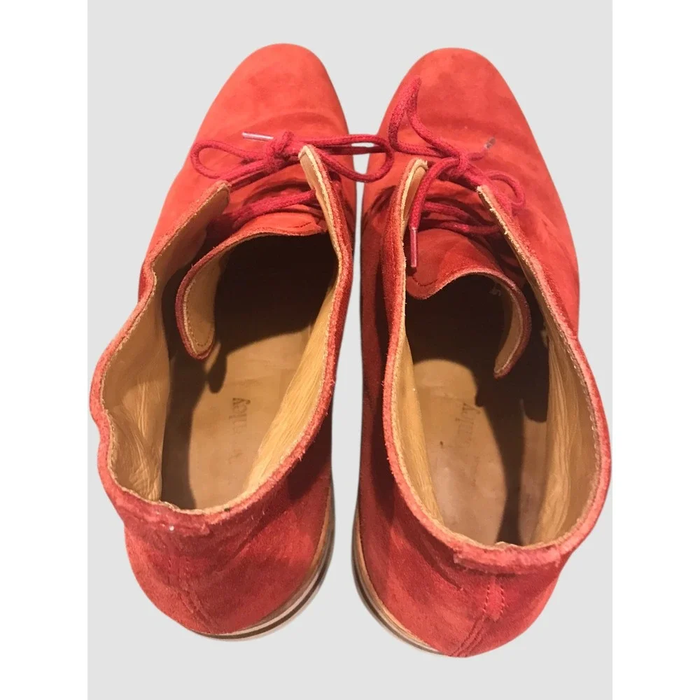 Russell &‎ Bromley Red Suede Chukka Boots Ankle Lace Up Mens Size 9